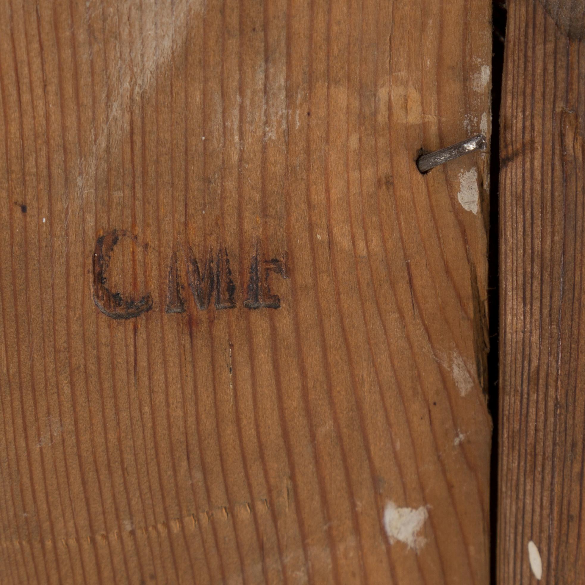 A gilt mirror dated 1816 by CM Fogelgren, linköping with a console table.