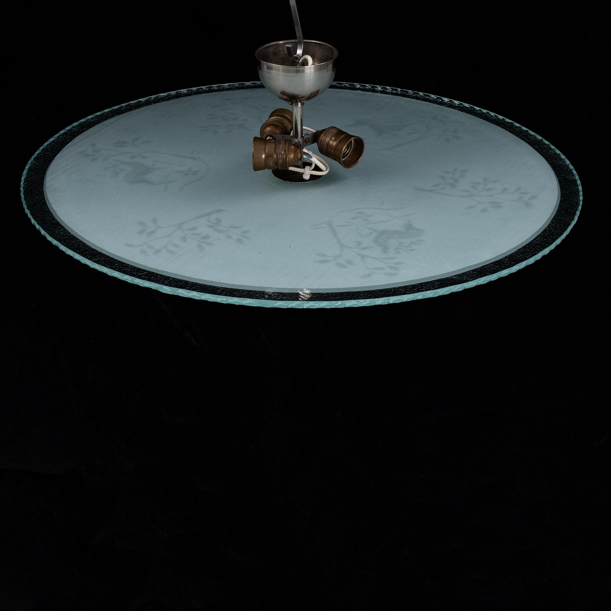 A 1940's Swedish Modern ceiling lamp.