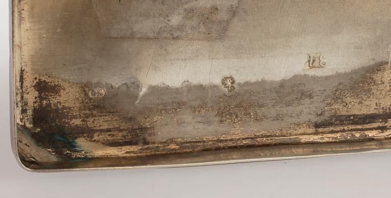 SNUSDOSA silver, oidentifierad mästare, Moskva, 1800-tal.