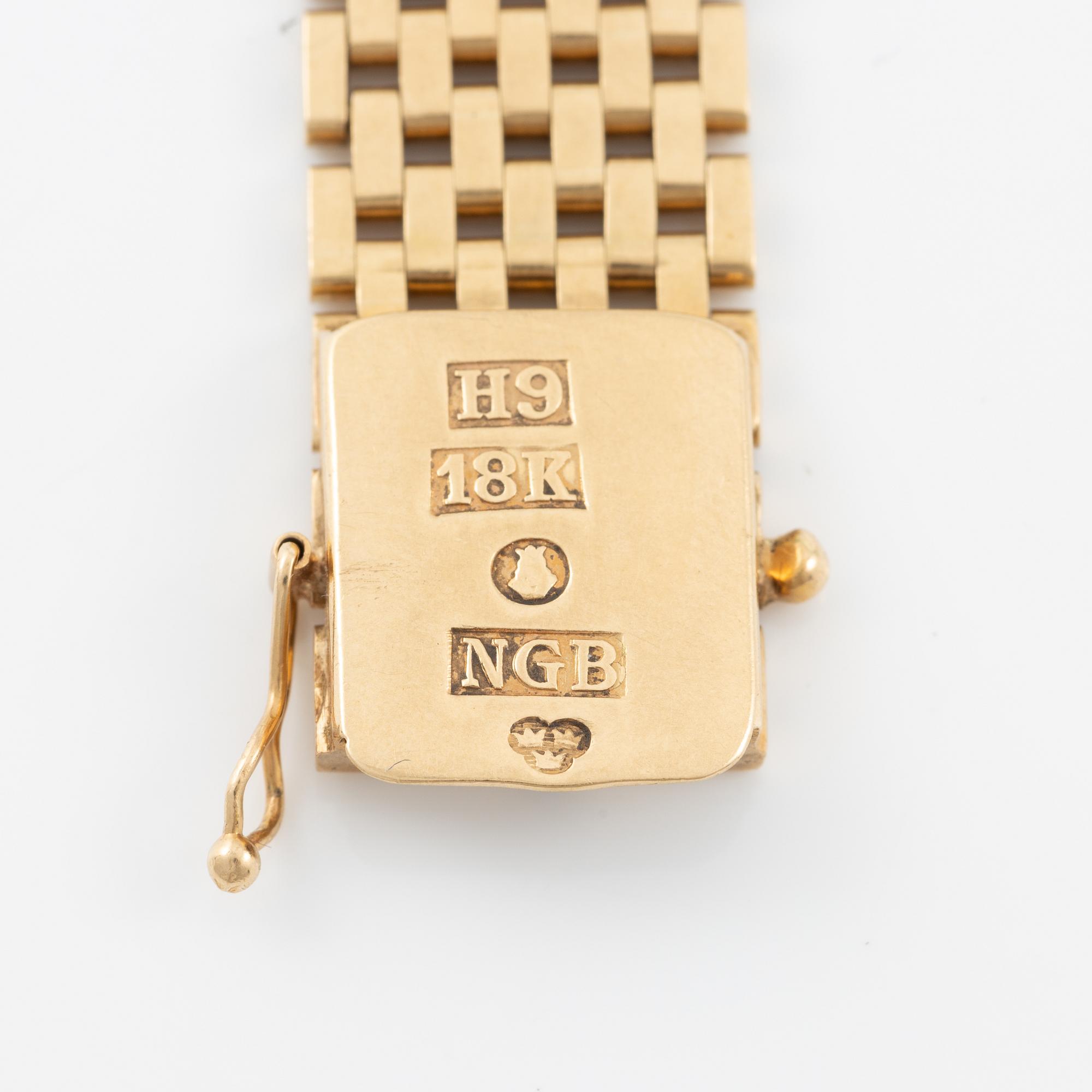 Bracelet, 18K gold, corridor link.