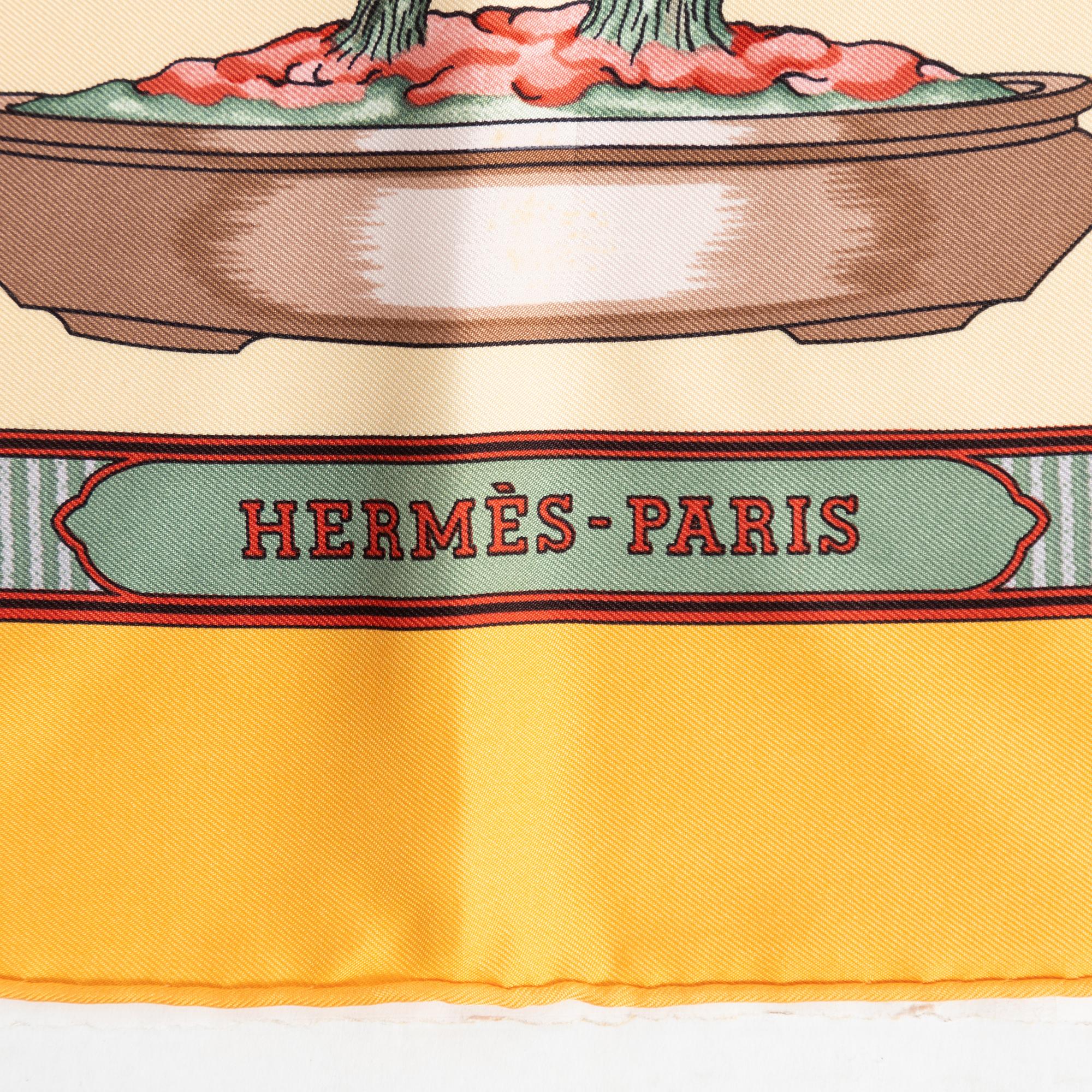 Hermès, scarf, "Les Beaux Jours de Bonsai".