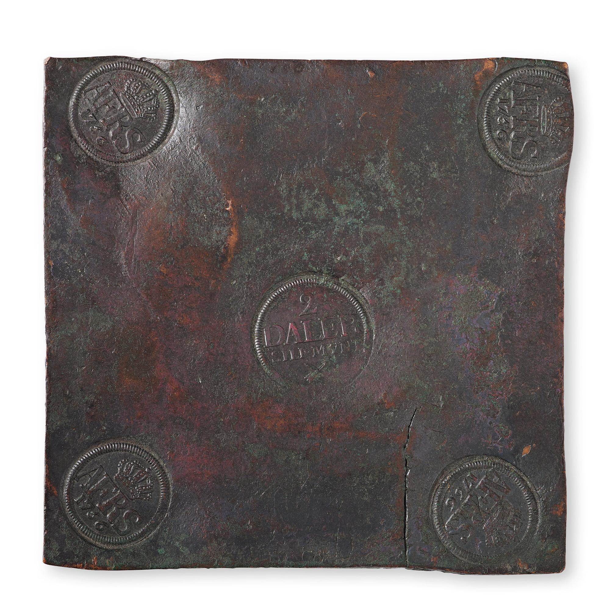 A Swedish coppar plate money 1756.