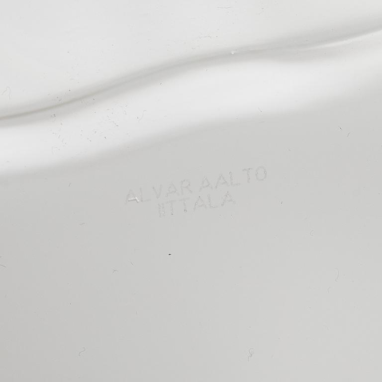 Alvar Aalto, art glass, two parts of the “Aalto Flower”, signed Alvar Aalto Iittala.