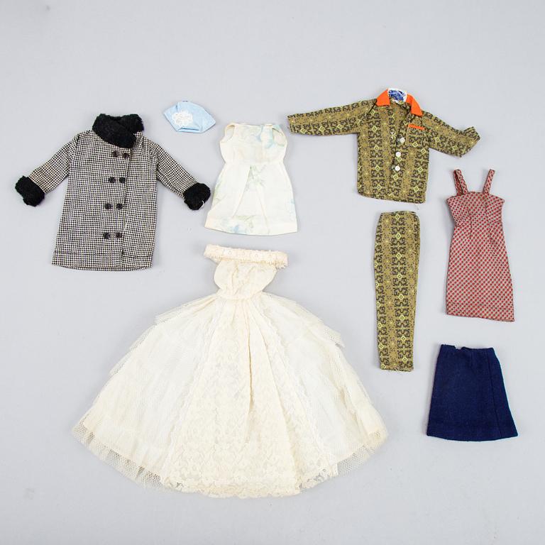 Barbiedockor, 4 st, Mattel, 1960-tal.