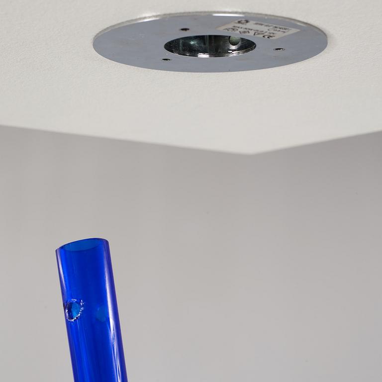A Danilo De Rossi blue glass 'Glo' lamp, Leukos, Italy.