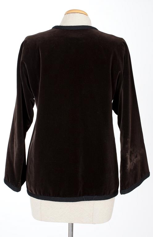 An Yves Saint Laurent jacket, from the Russian Collection.