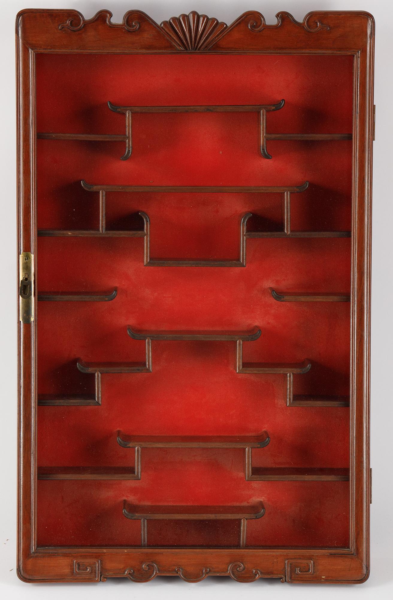 A Chinese wall display cabinet, second half of the 20th century.