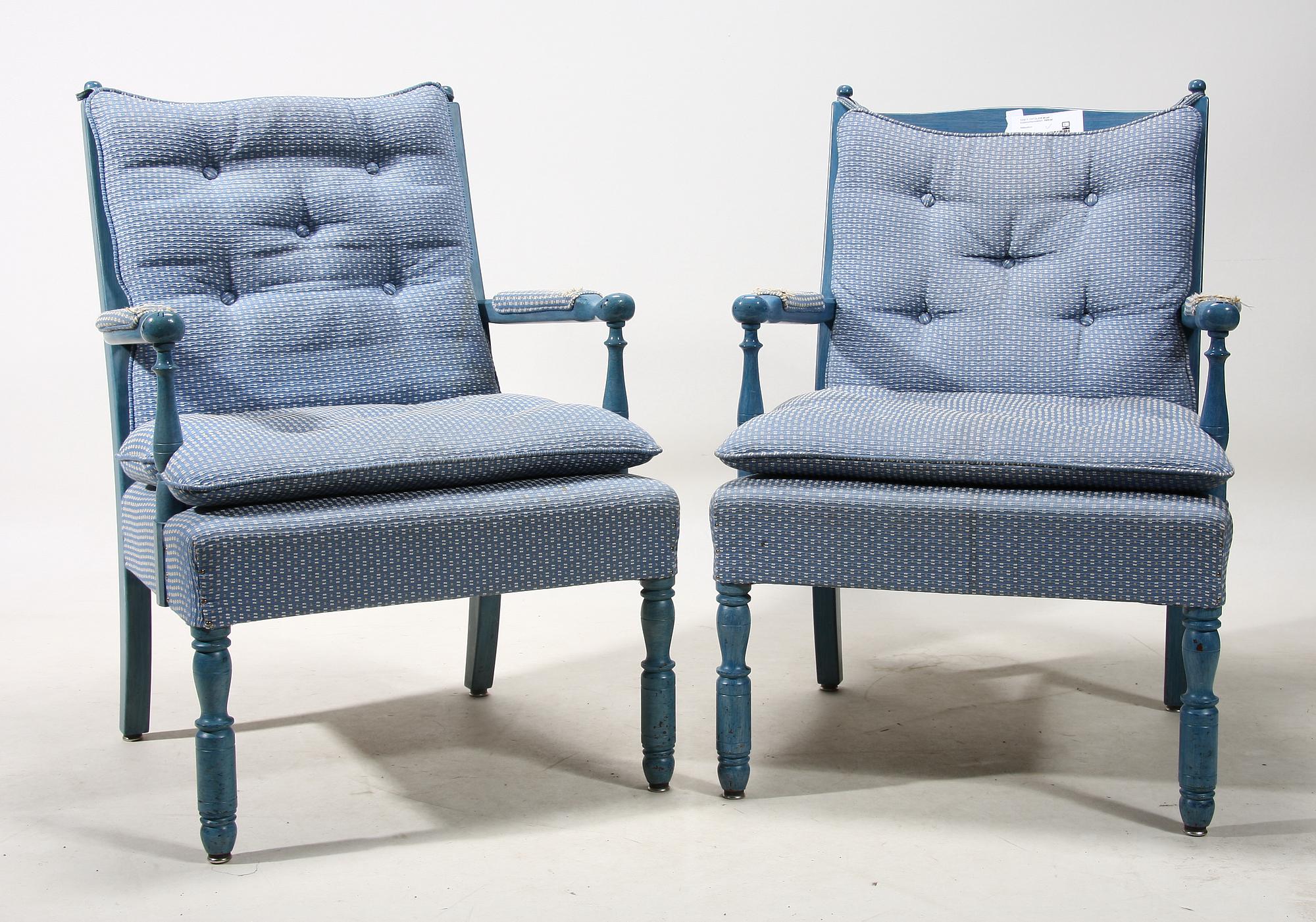 FÅTÖLJER ett par. Gripsholmsmodellen, 1900-tal.