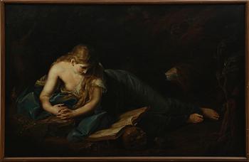 ANTONIO ALLEGRI CORREGGIO, kopia efter, olja på duk, sannolikt 1800-tal.