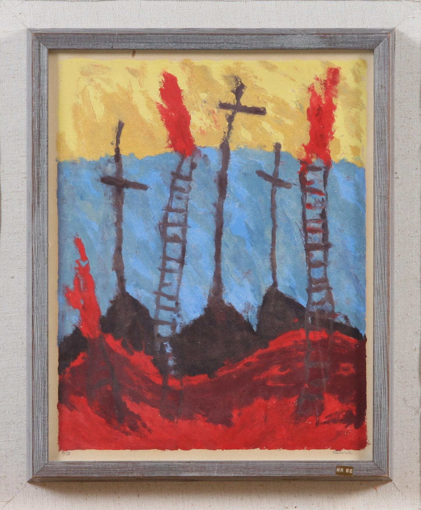 HERMAN TALVIK, blandteknik, sign.