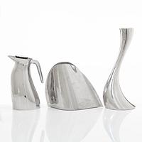 Georg Jensen, candle holder, coffee pot, vase.