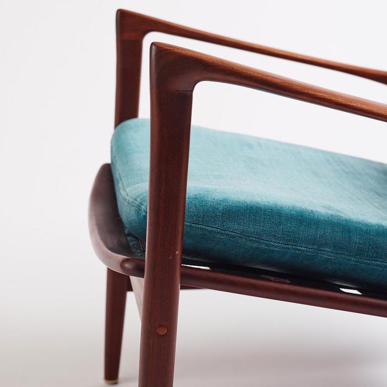 Ib Kofod-Larsen, an 'Åre' easy chair, nr 809, Olof Persons Fåtöljindustri (OPE), Sweden, 1950-1960s.