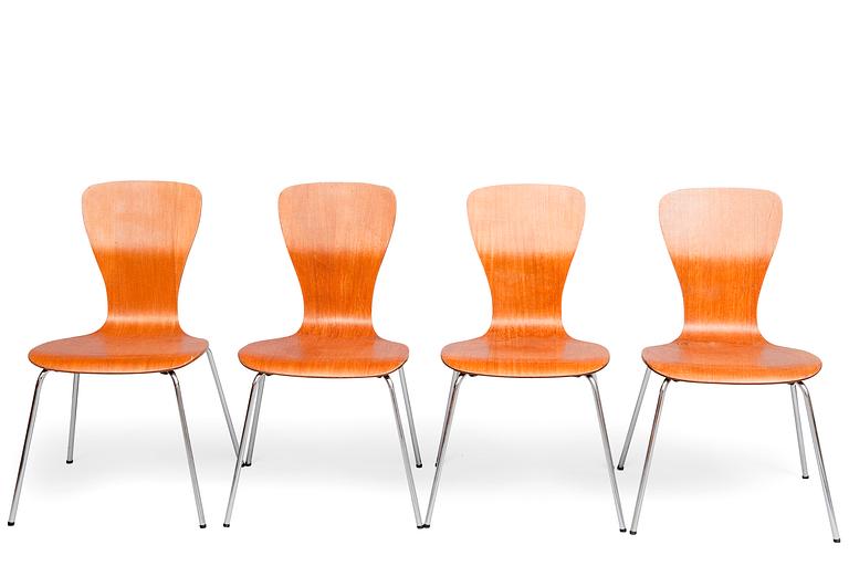 Tapio Wirkkala, A SET OF FOUR NIKKE CHAIRS.