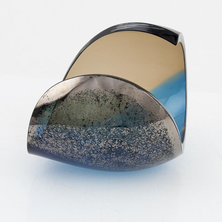 Lena Bergström, a 'Planets' glass sculpture/bowl from Kosta Boda, Sweden. Signed and numbered 87/500.