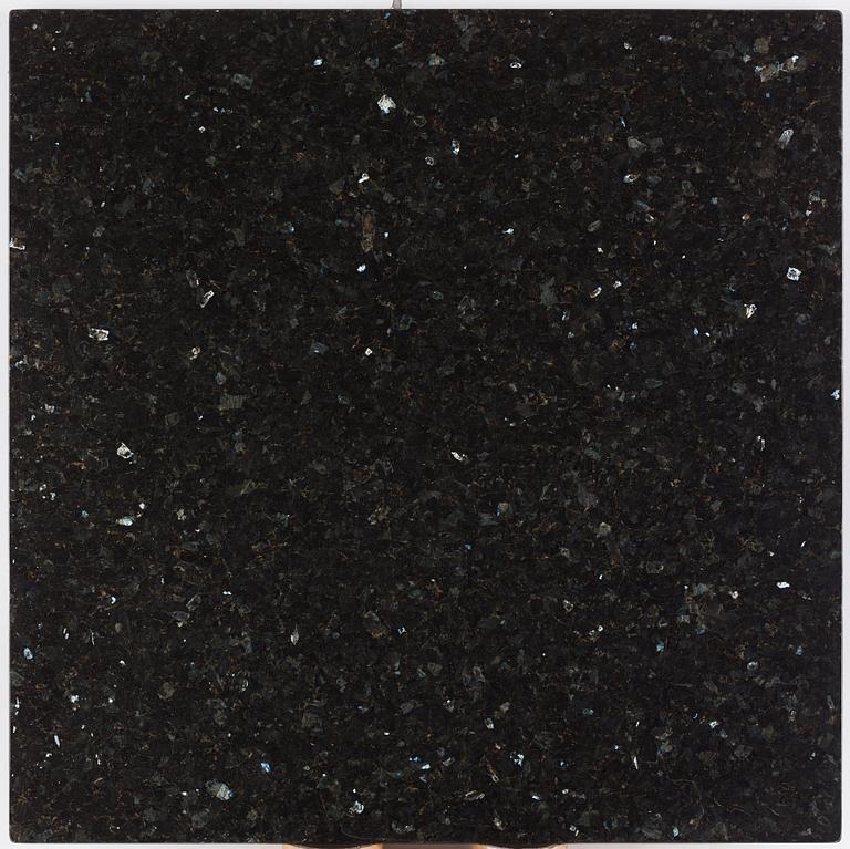 Poul Kjaerholm, a 'PK61' labradorite/larvikit stone top sofa table, edition E Kold Christensen, Denmark, early 1960s.