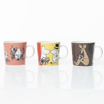 Arabia, seven Moomin mugs, Finland.