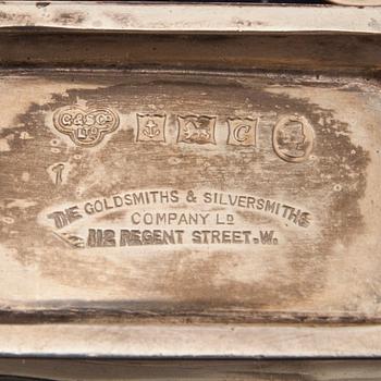 FRUKOSTSET, totalt 8 delar, silver, The Goldsmiths and Silversmiths Co, Birmingham 1900-talets mitt.