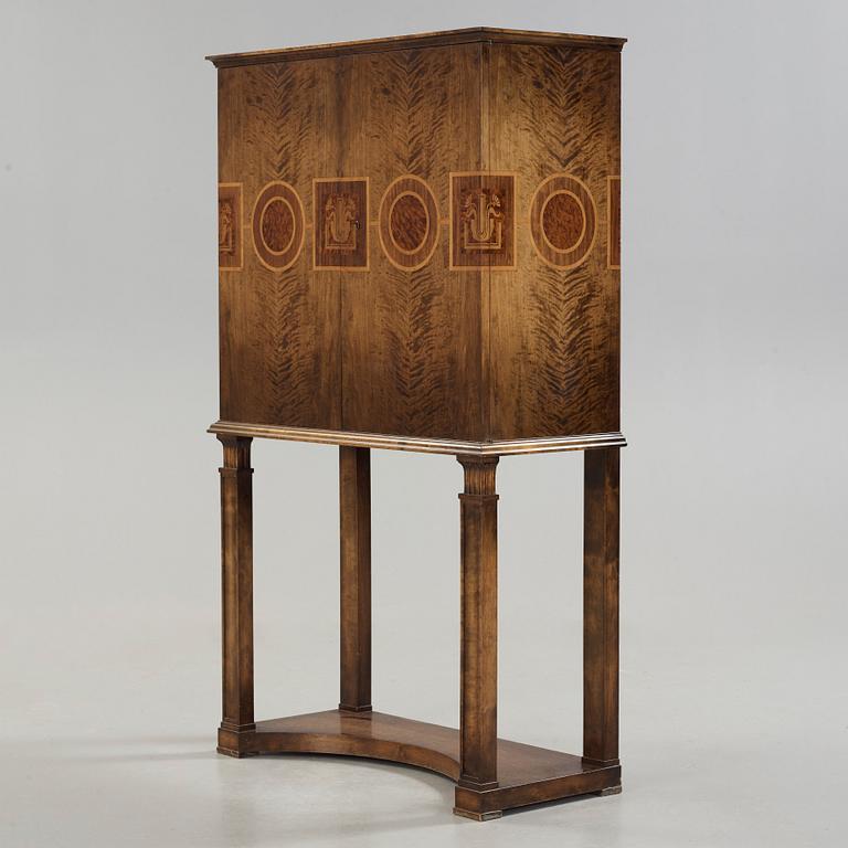 A Swedish Grace stained birch cabinet attributed to Ture Ryberg, J.E Blomqvist Möbelfabrik, Uppsala, 1920-30's.