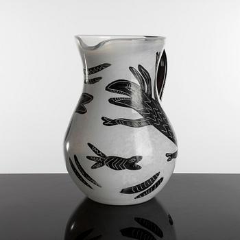 ULRICA HYDMAN-VALLIEN, jug, vase and bowl, glass, "Caramba", Kosta Boda.