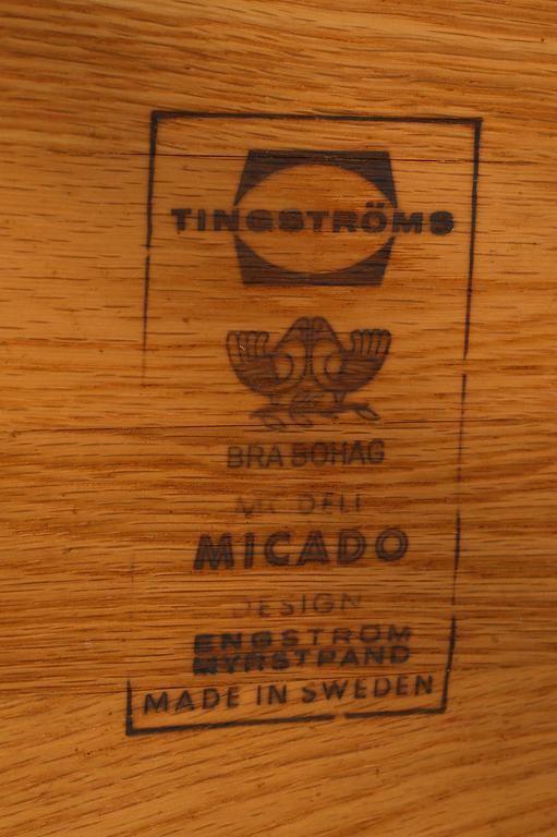 BORD, "Micado", Bra Bohag, design Engström Myrstrand, Tingströms, 1950/60-tal.