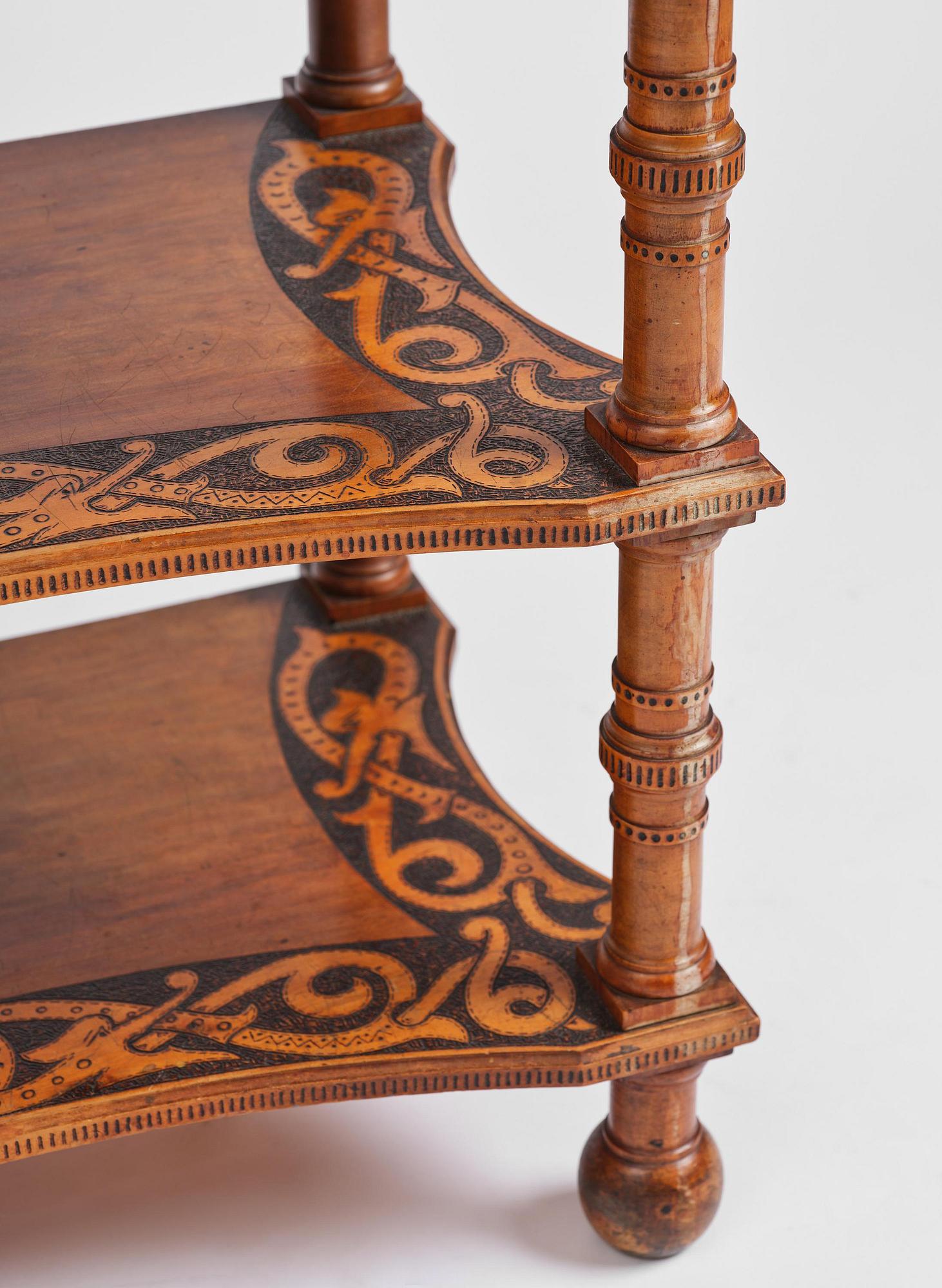 Cabinet, probably Norway, Old Norse style, late 19th century.