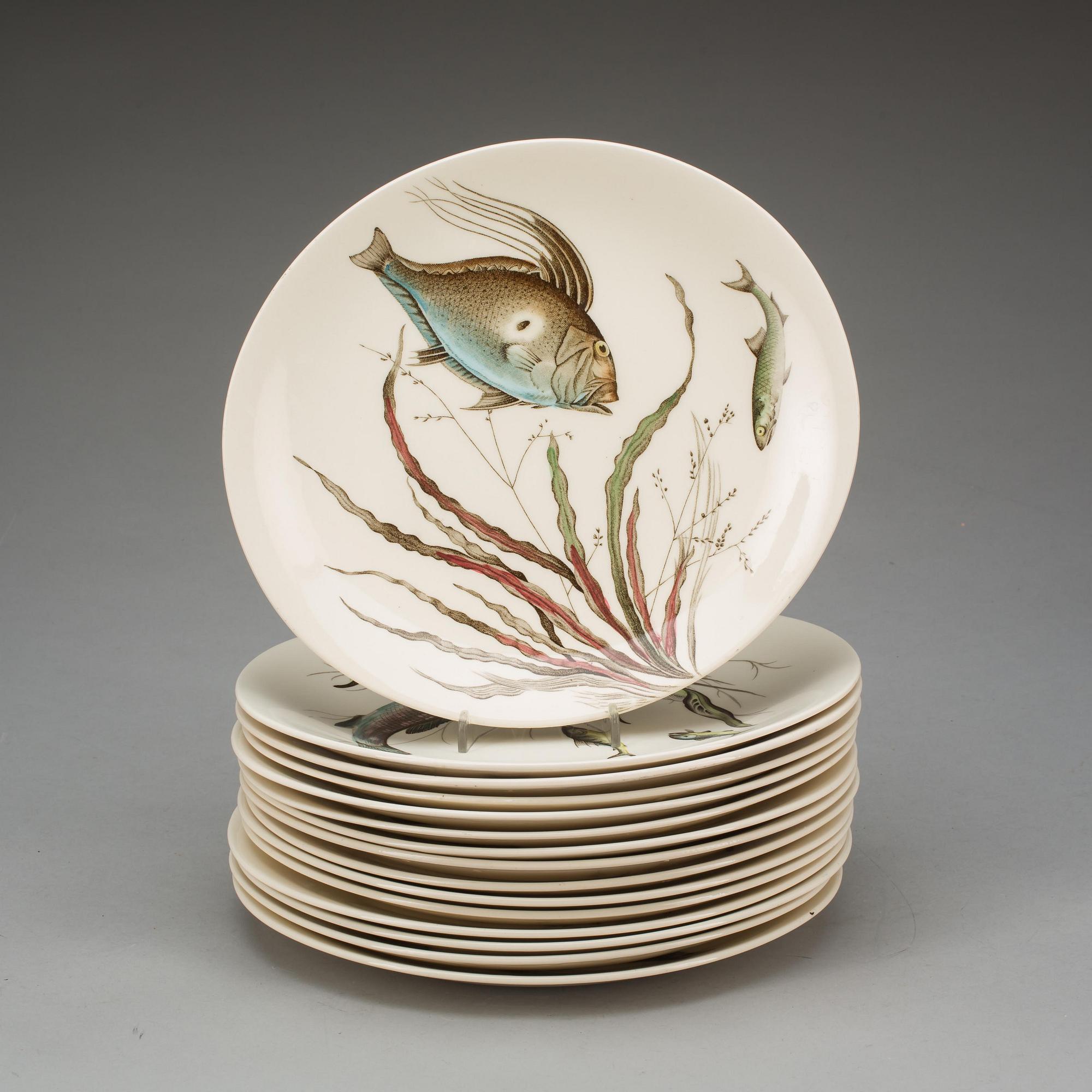 FISKTALLRIKAR, 15 st, porslin, "Fish", Johnson Bros, England.