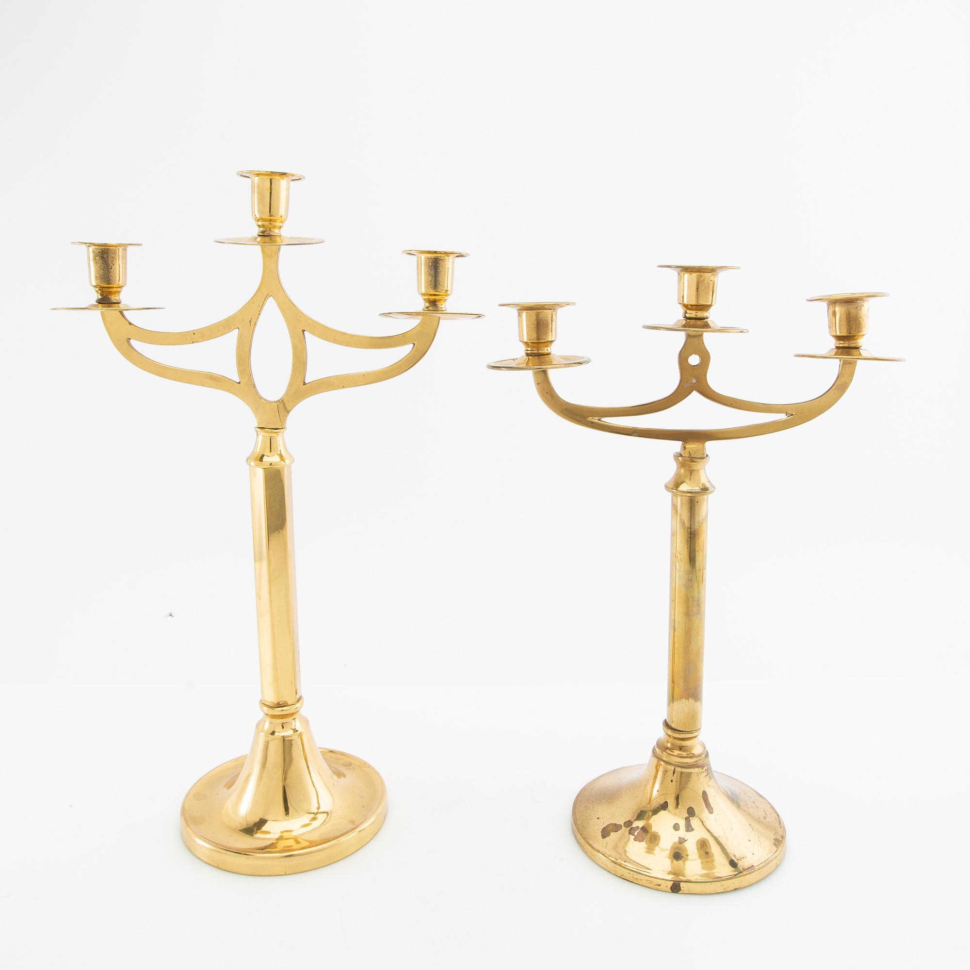 Kandelabrar 2 st 1900-talets första hälft.