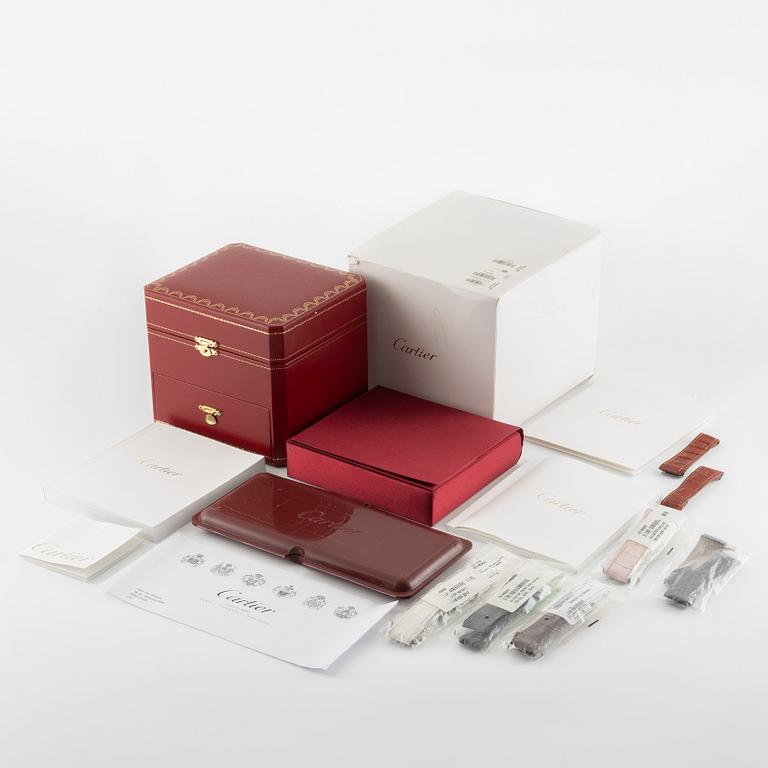 Cartier, Santos 100, "Diamond Paved Case", ca 2010.