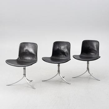 Poul Kjaerholm, stolar, tre stycken, "PK9", E. Kold Christensen, Danmark, 1960-tal.