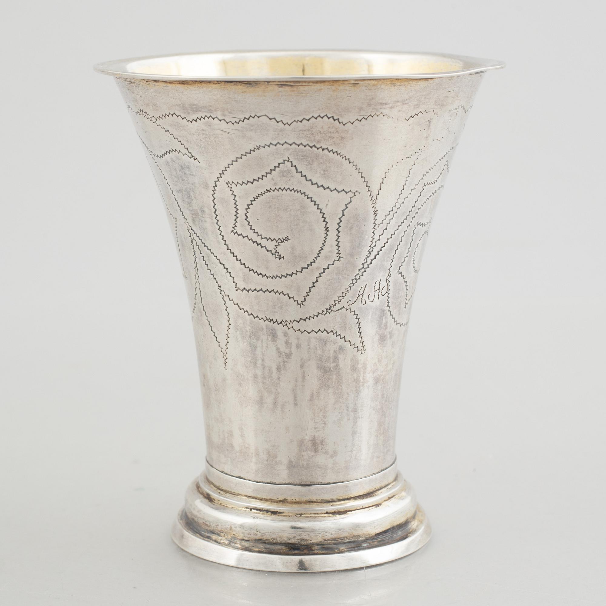 A Swedish silver beaker, mark of Johan Petter Hörling, Enköping 1817.