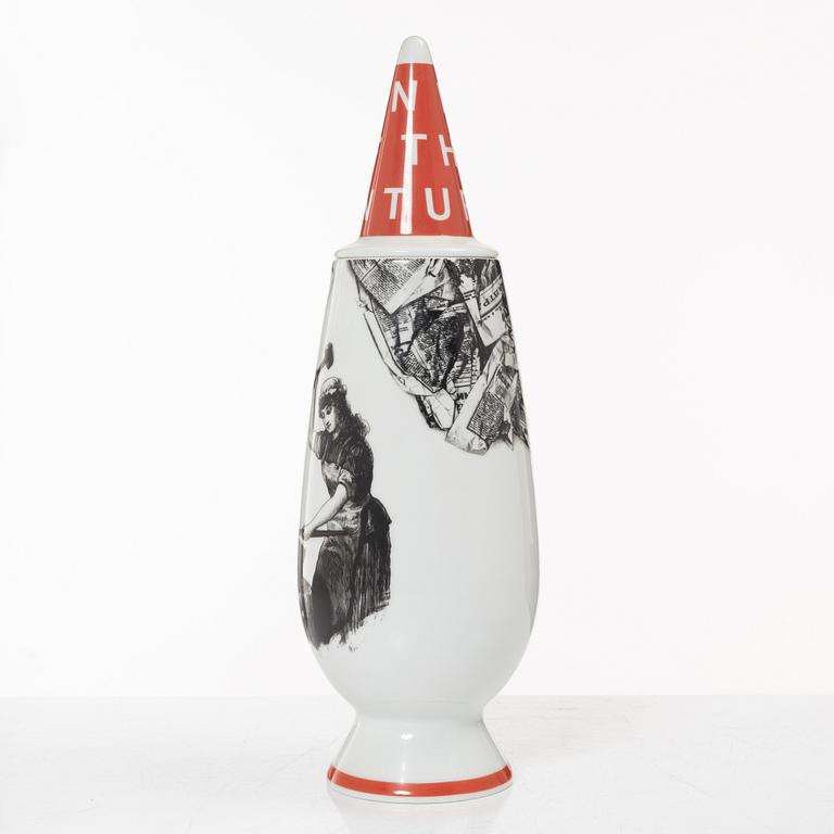 Alessandro Mendini, a vase with lid, 'Make Up 100%', Alessi Tendentse, Italy.
