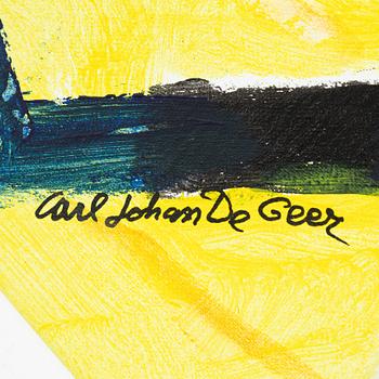 Carl Johan De Geer, akryl på duk, signerad.