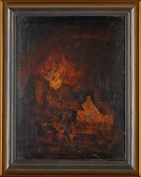 OKÄND KONSTNÄR, olja på pannå, omkring år 1800.