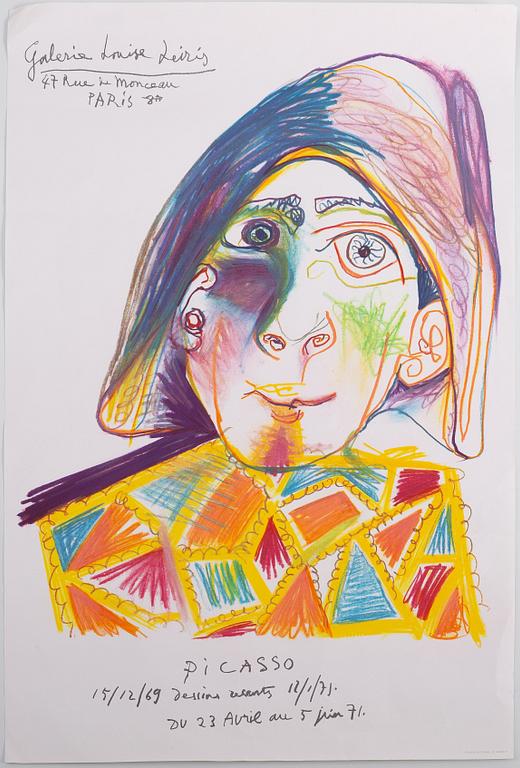 Pablo Picasso, after. 'Harlequin'.