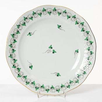 A 42-piece 'Chinese Bouquet' porcelain service and six 'Waldstein rose' coffee cups with saucers, Herend, Hungary.