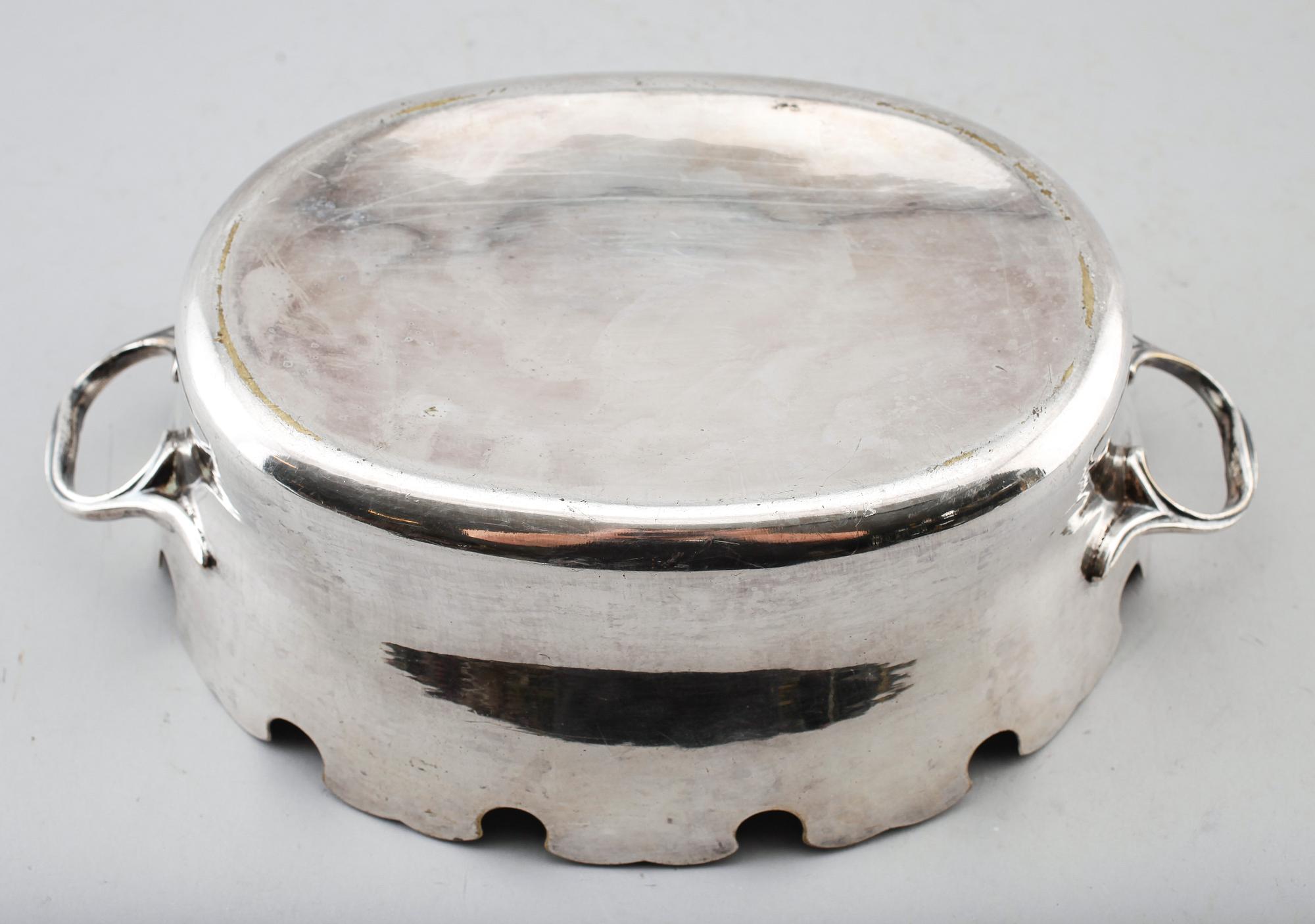 GLASSKÖLJARE, försilvrad mässing, sannolikt 1700-tal.