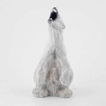 Carl Frederik Liisberg, a polar bear porcelain figurine, Royal Copenhagen, Denmark, 1966.