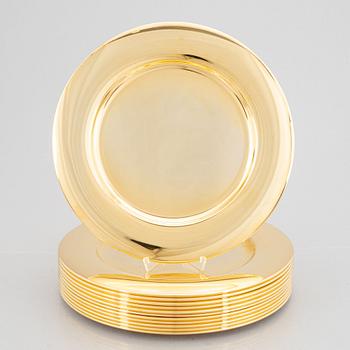 Dinner plates, 12 pcs, Scandia present, Karlshamn, late 20th century.