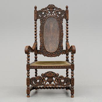 KARMSTOL, barockstil, omkring sekelskiftet 1900.