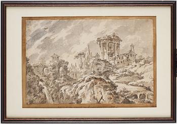 Jean Eric Rehn, The Temple of Vesta in Tivoli.