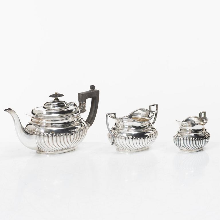 Teservis, 3 delar, silver, Hammond, Creake & Co (Saint Arnaud Creake) Sheffield, England 1919.