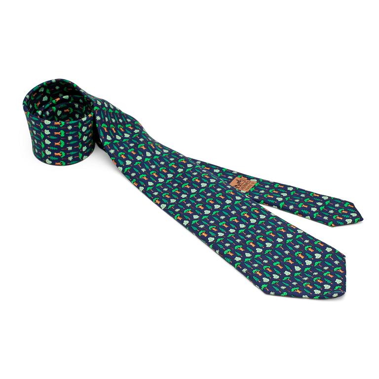 HERMÈS, silk tie.