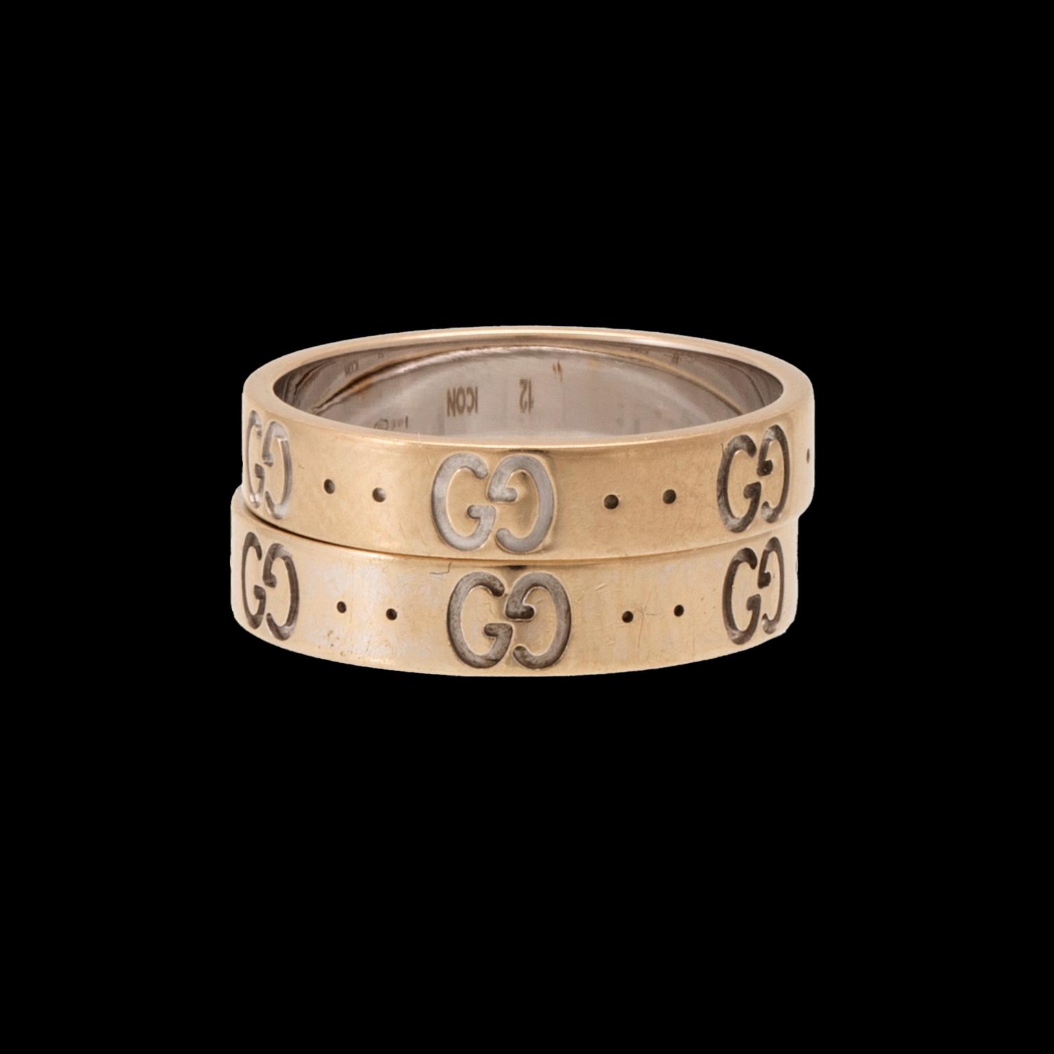 Gucci, ringar ett par "Gucci Icon" 18K vitguld.