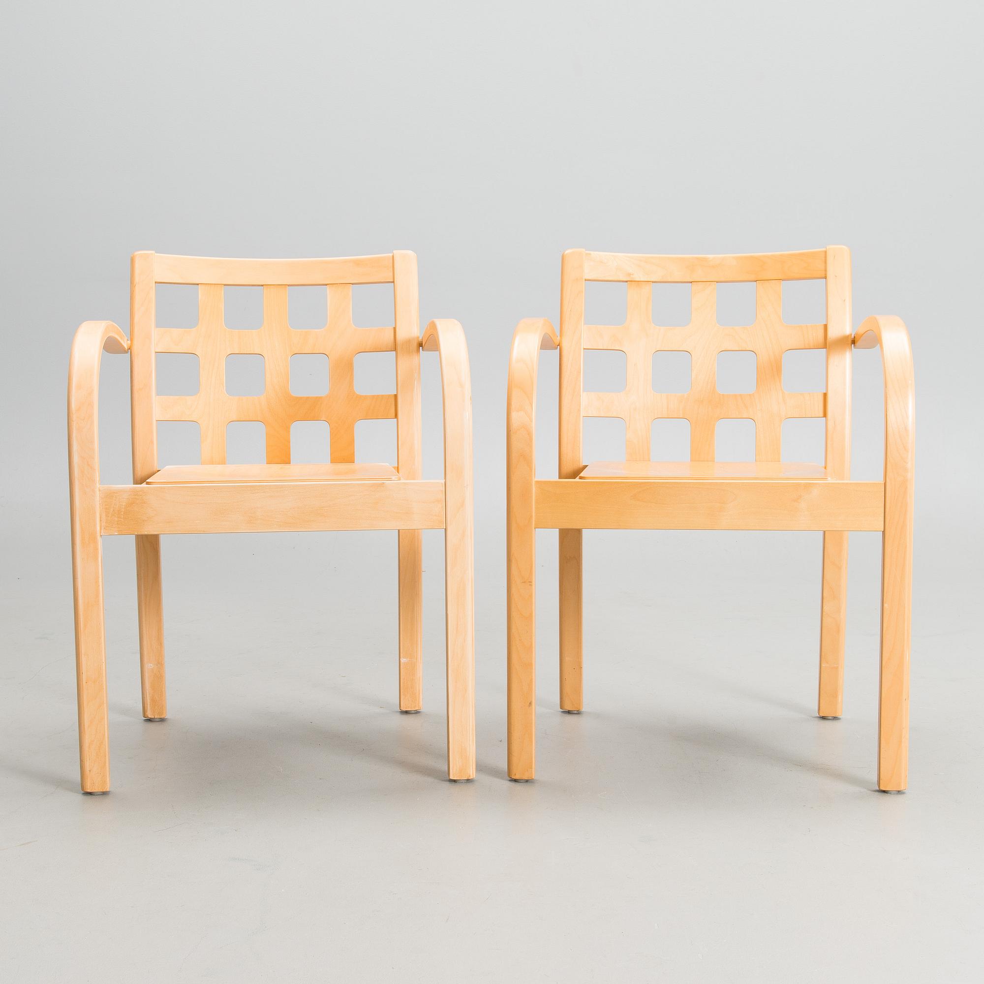 A set of 1990s chairs model Ruutu for Asko.