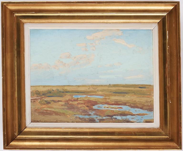 WILLIAM NORDING, oil on panel. Signed.