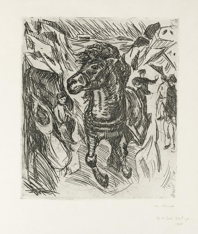 Edvard Munch, "Galloping Horse" (Galoperende hest/Galoppierendes Pferd).