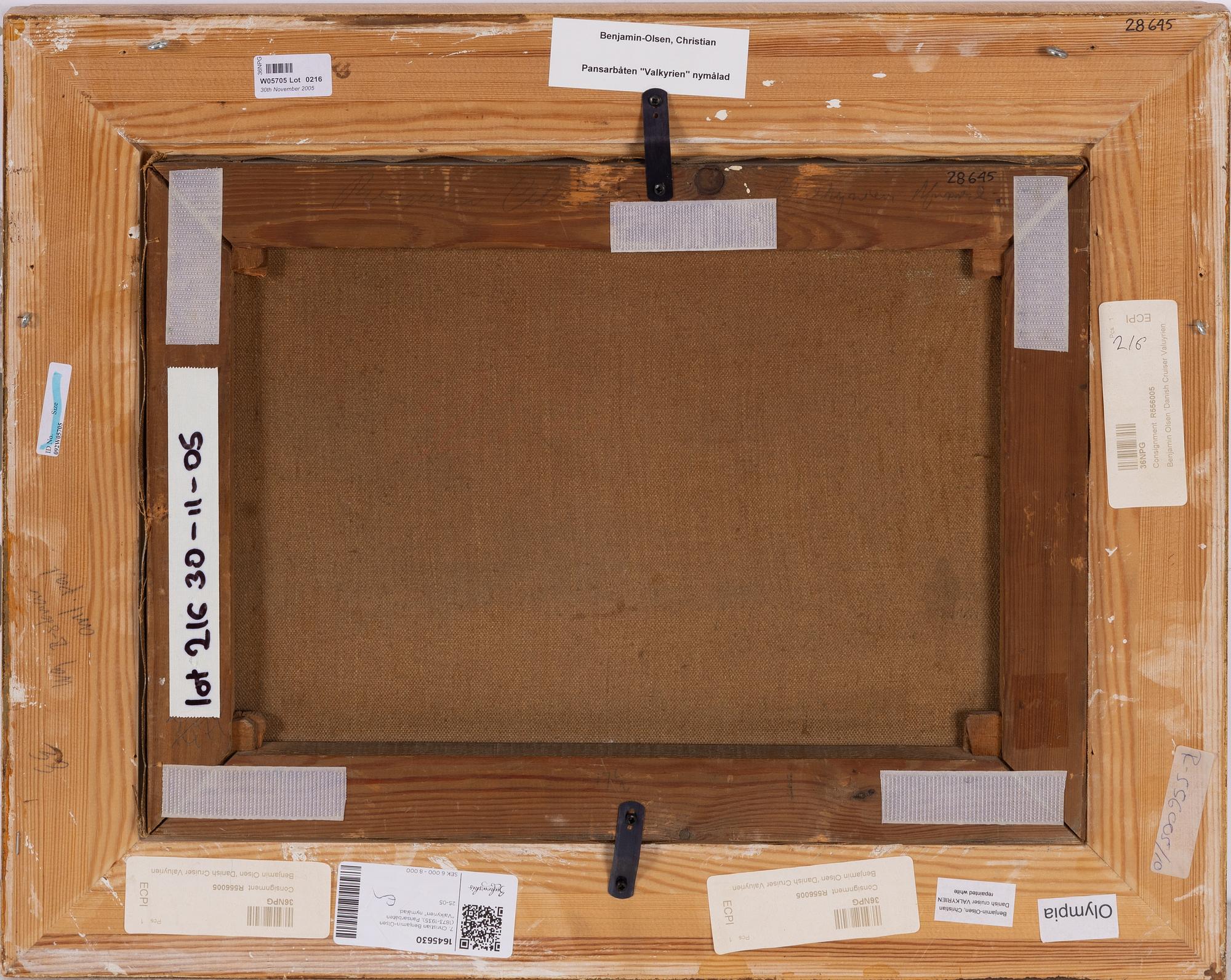 Christian Benjamin-Olsen, Pansarbåten "Valkyrien" nymålad.