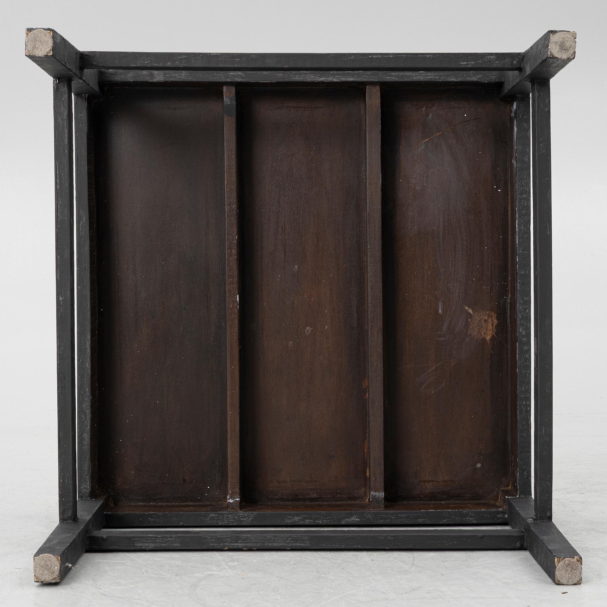 Two gustavian style stools, 20th century.