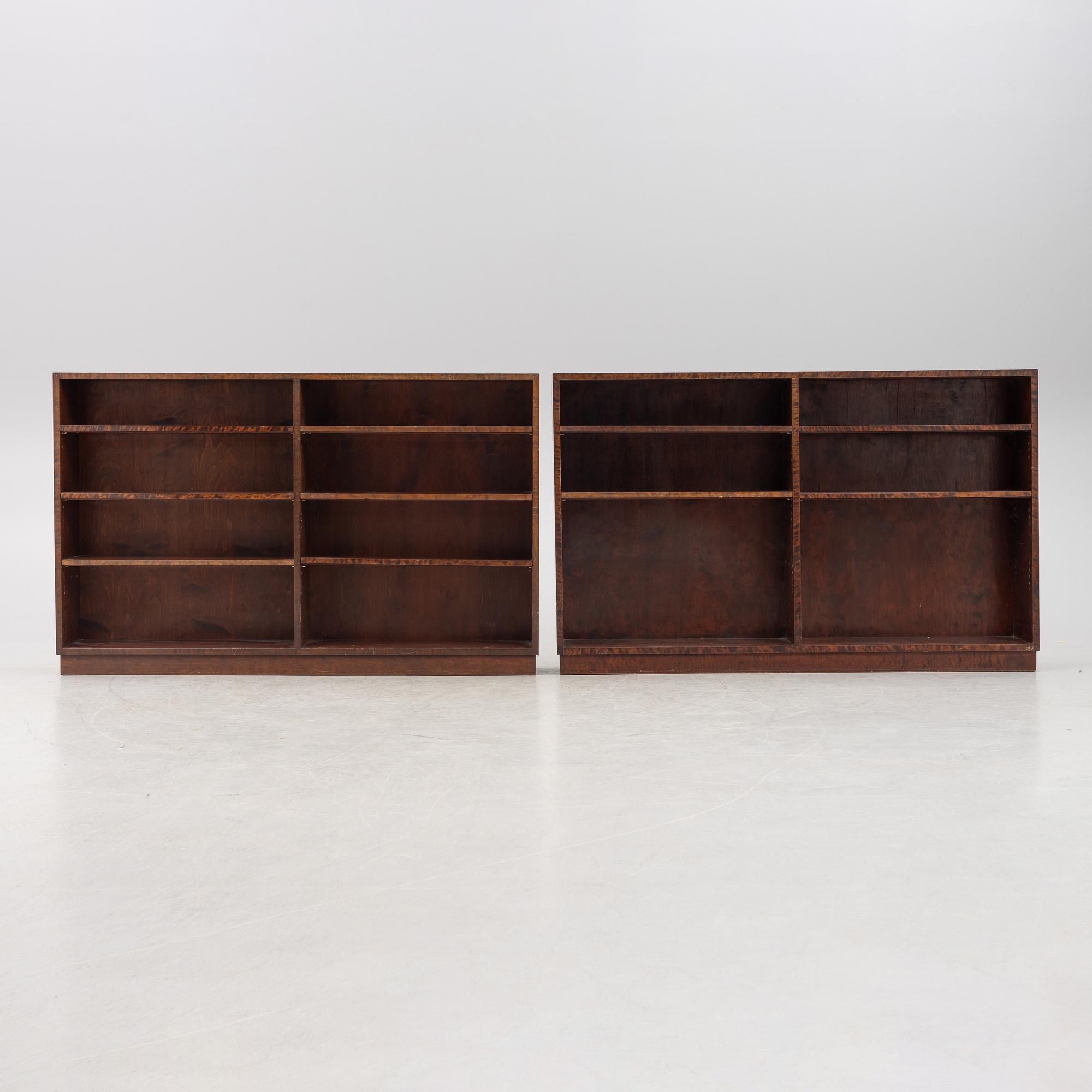 A pair of bookcases, 1930s.