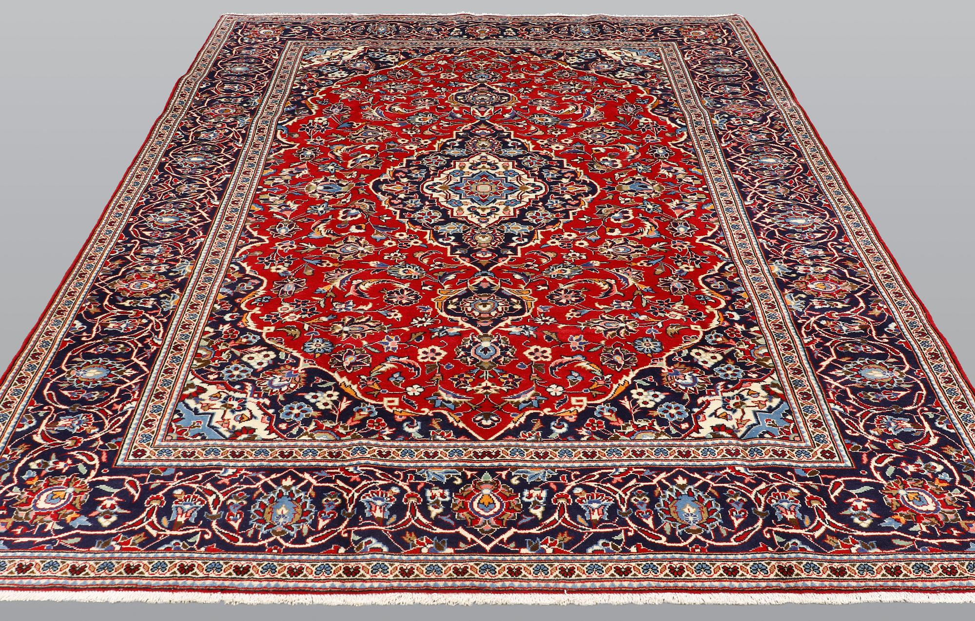 A carpet, Keshan, ca 297 x 198 cm.